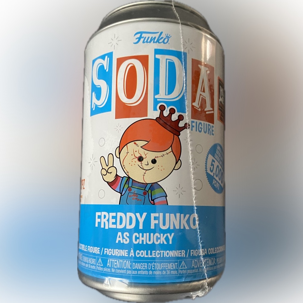 HALLOWEEN LIMITED EDITION • FREDDY FUNKO AS CHUCKY • VINYL SODA SEALED CAN